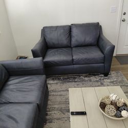 Leather Couch and Love Seat