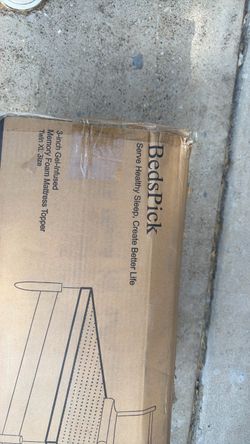 BedsPick 3-Inch Gel-Infused Memory Foam Mattress Topper Twin XL