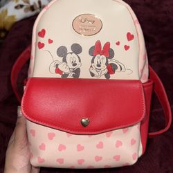 Her Universe Disney Mickey & Minnie Mouse Hearts Mini Backpack