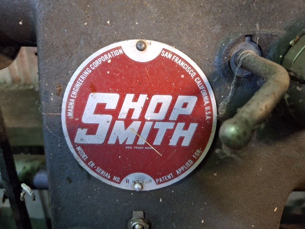 Shopsmith wood lathe with table (1950)