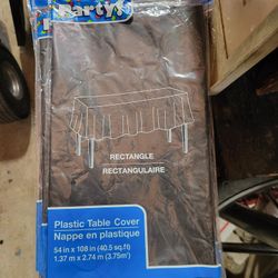 Lot of 15 Cheap Plastic Table Clothes (Black)