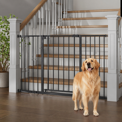 Extra Wide Baby Gate Walk Through Door 30" Tall Pressure Mount Pet Gate