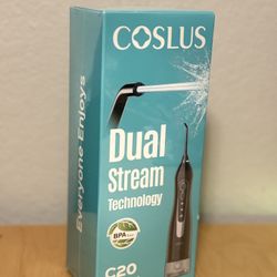 COSLUS Water Dental Flosser Teeth Pick: Portable Cordless Oral Irrigator 300ML Rechargeable Travel Irrigation Cleaner IPX7 Waterproof Electric Flossin