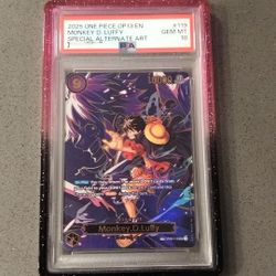 One Piece OP13 Monkey D Luffy Special Alternate Art PSA 10