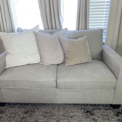 Like-New Sofa + Loveseat Set (2 Couches) Beige/Neutral – $1300