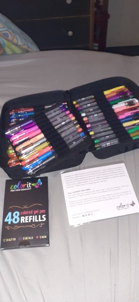 Set Of 48 Color it Gel Pens With 48 Refills