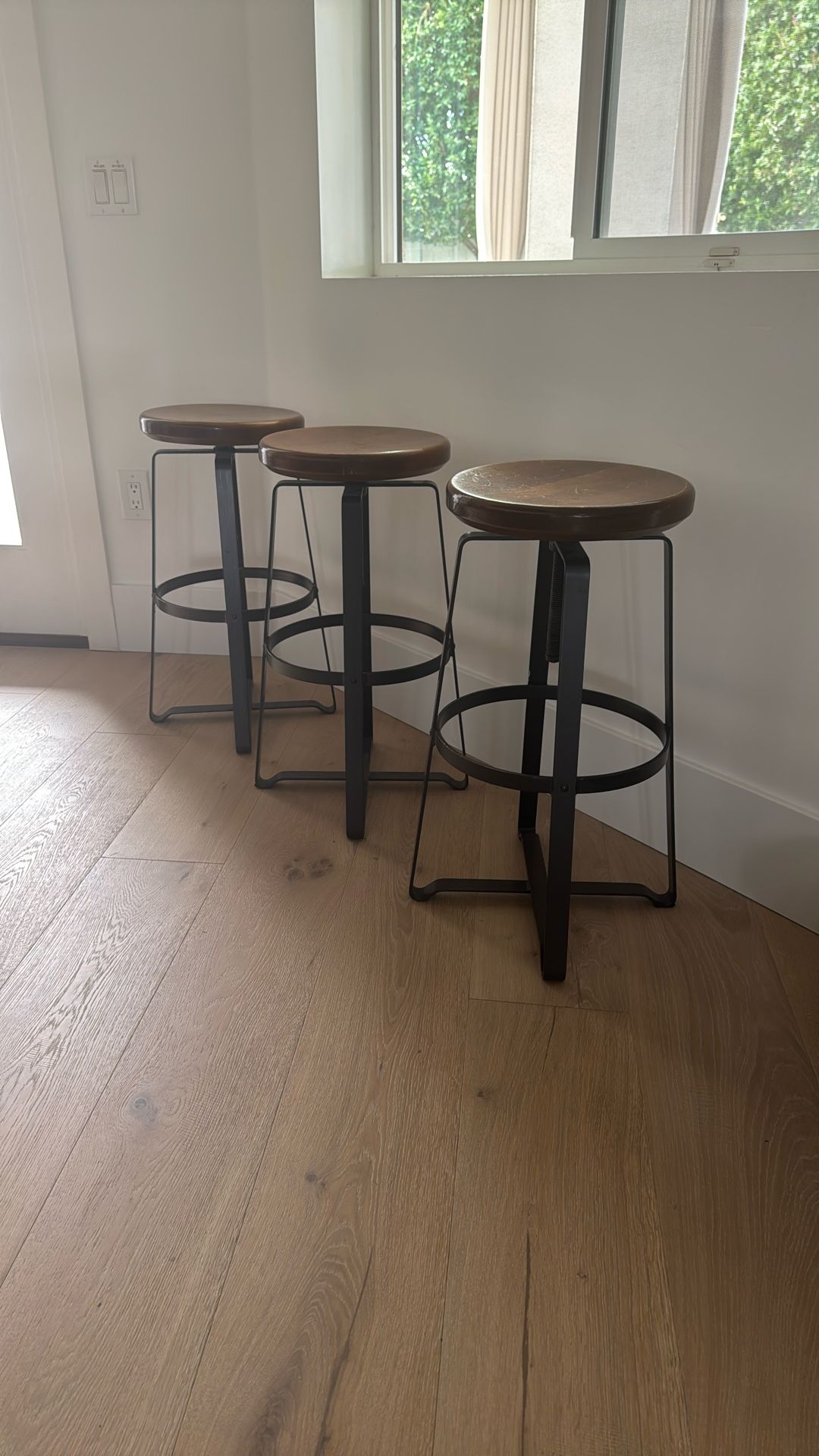 West Elm Adjustable Height Bar Stools