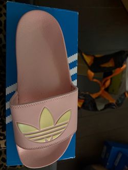 Adidas pink slides
