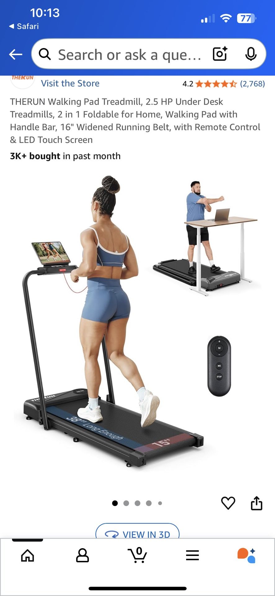 New THERUN Walking Pad Treadmill.