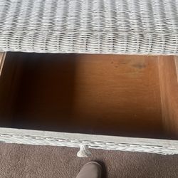 White Wicker Dresser