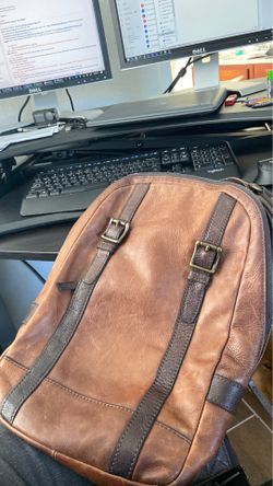 Fossil Leather Backpack