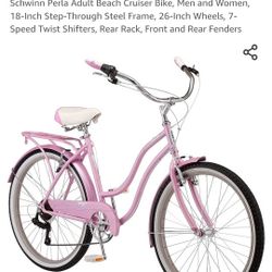 Womens 18" Beach Cruiser SCHWINN Bike