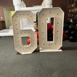 Números Marquee De 4ft Con Luz