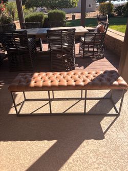 Faux Leather Upholstered Bench