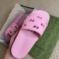 Gucci GG Pool slides Pink Size 6