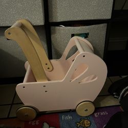 Wooden Baby Doll Stroller 