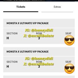 1 MONSTA X Ultimate VIP tickets to Kia Forum