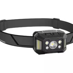 Husky 650 Lumens Dual-Power Broad Range LED Headlamp 7 Modes with USB Port and Rechargeable Battery