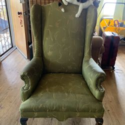 Green Wingback chair