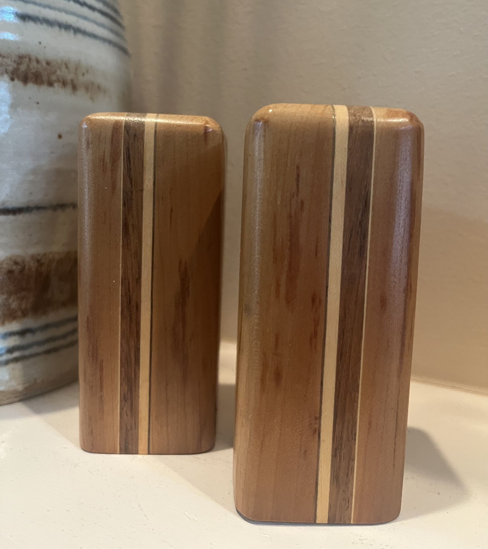 Vintage Wooden Salt & Pepper Shakers 