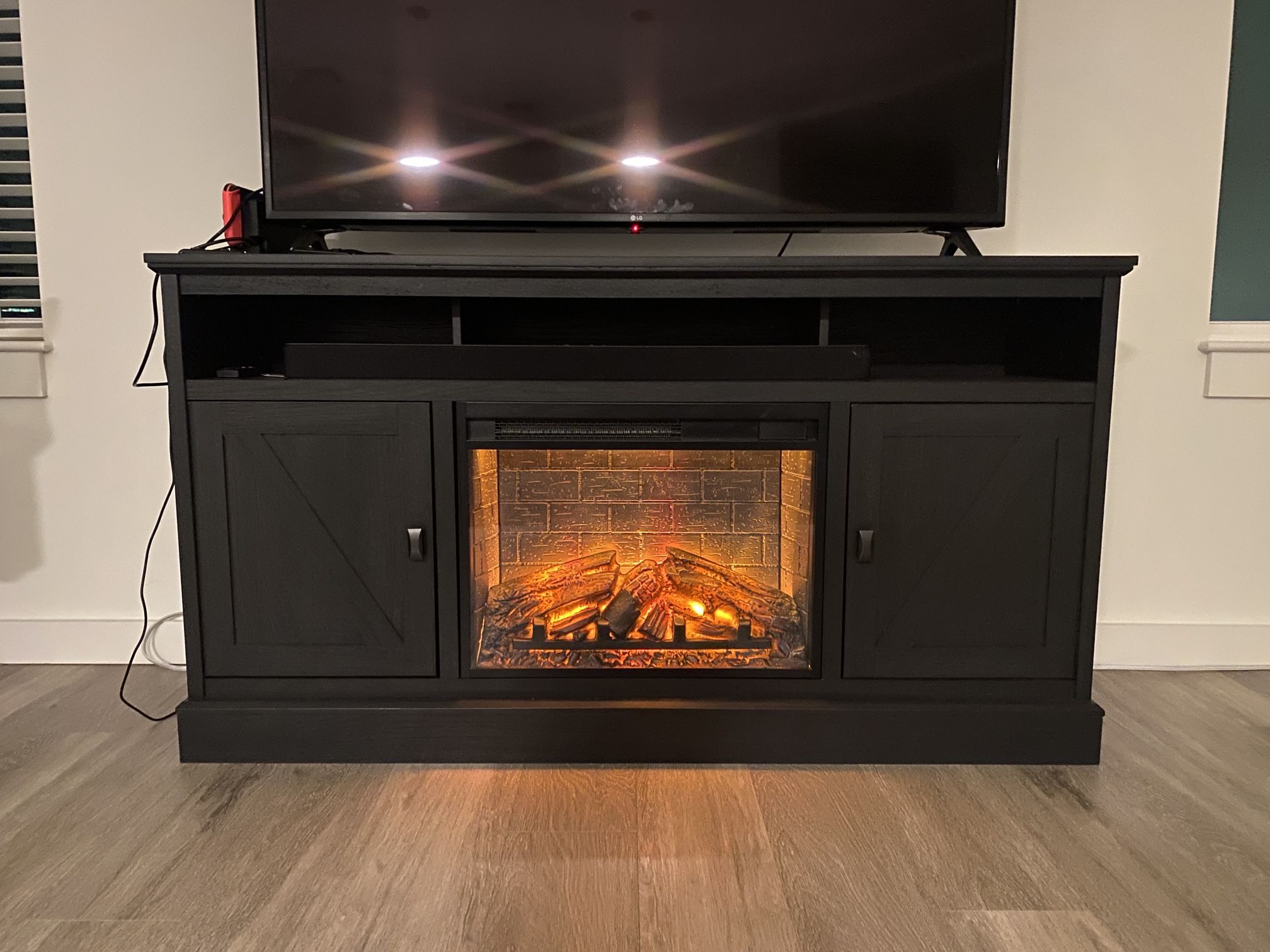 NEW** Entertainment Center W/ Heated Fireplace