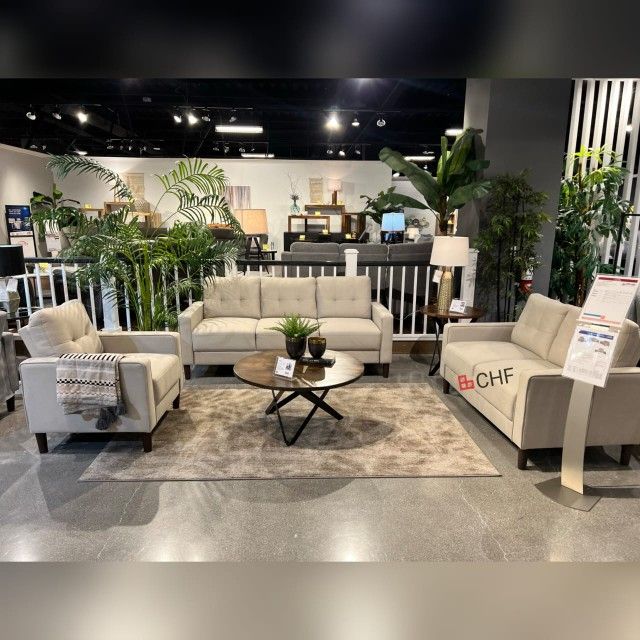 3 Piece Living Room Sofa Set ( Included sofa +loveseat + chair)