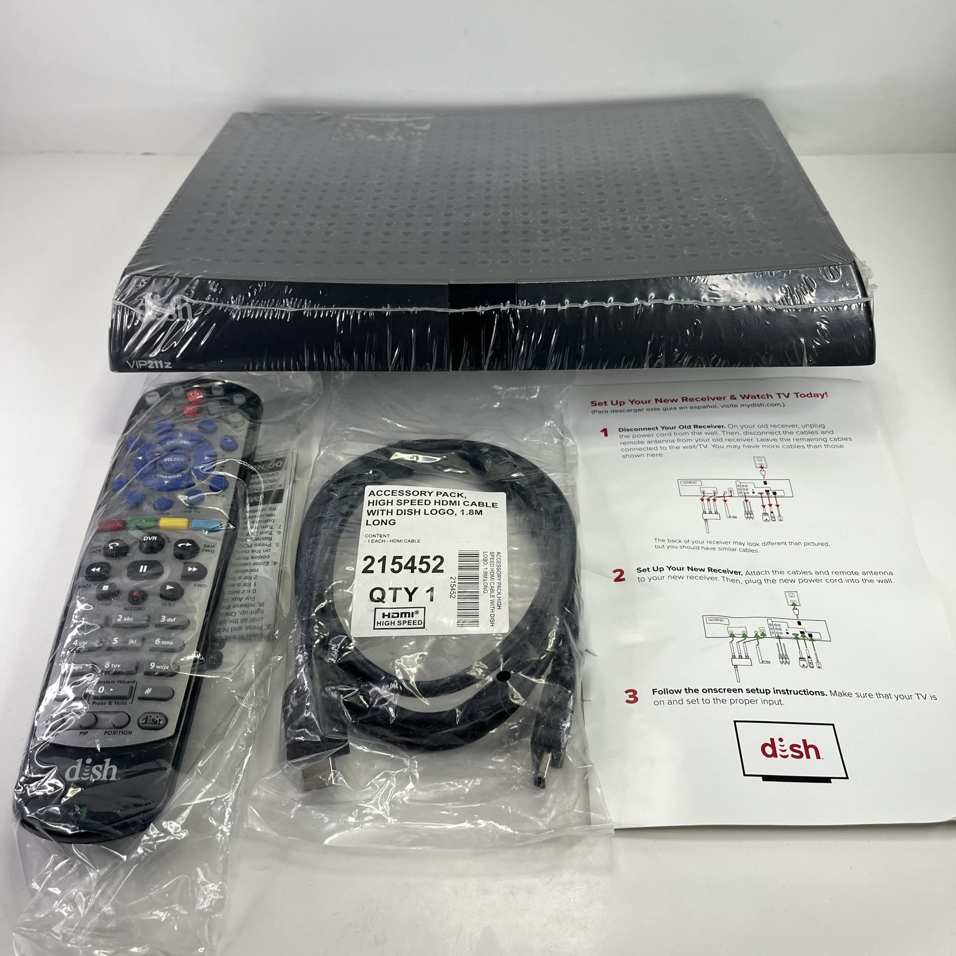 DISH Network ViP211z HD Satellite TV Receiver Pay as You Go RV Camping Tailgate