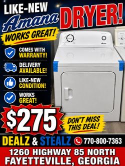 Amana Dryer for Sale