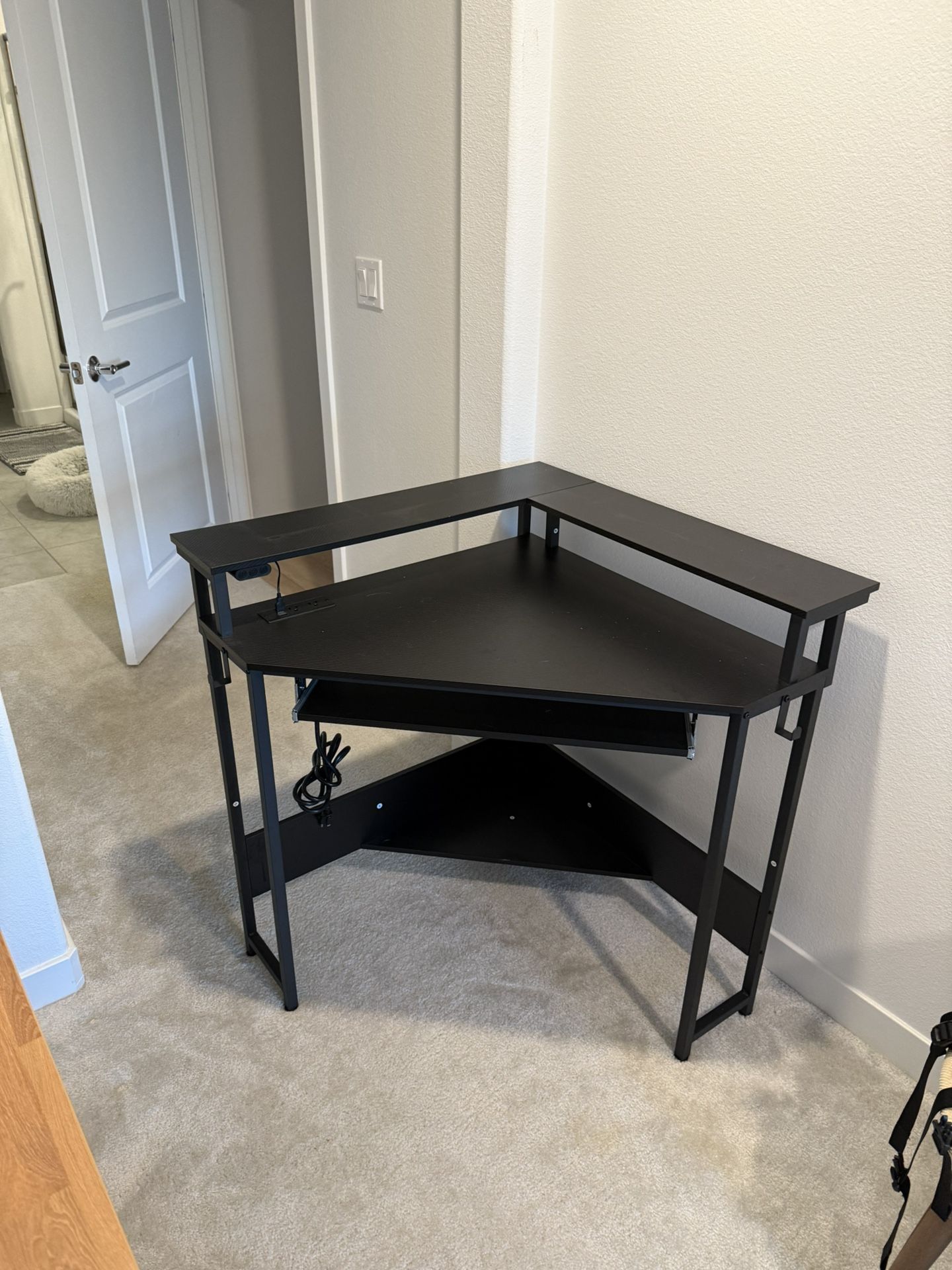 Black Corner Desk