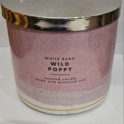New 3wick wild poppy white barn bath and body works candle rose honeydew sundrenched mandarin poppie