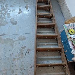 Large wooden ladder