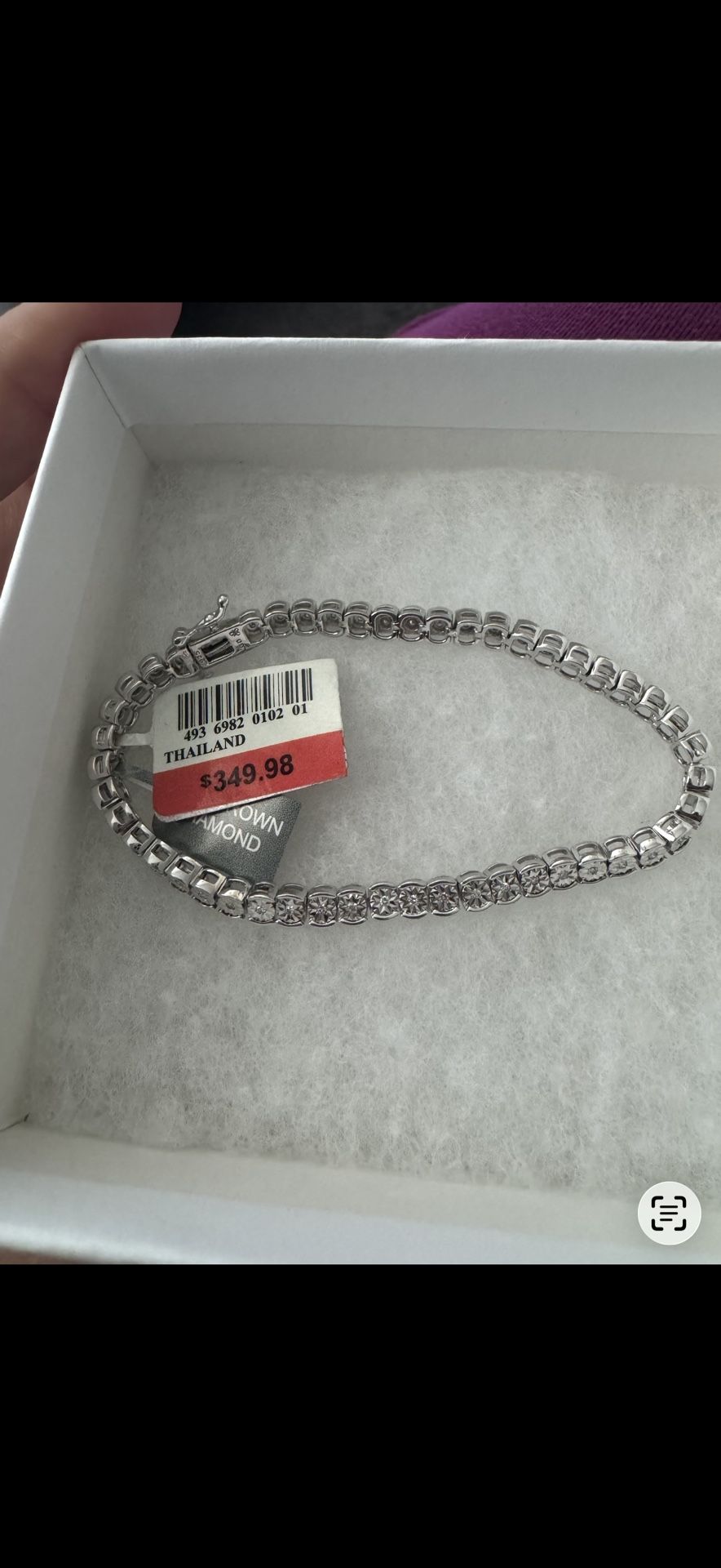 Sterling Silver Bracelet With Lab Grown Diamonds