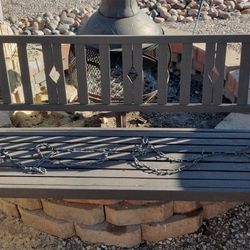 Wooden Porch Swing With Chains