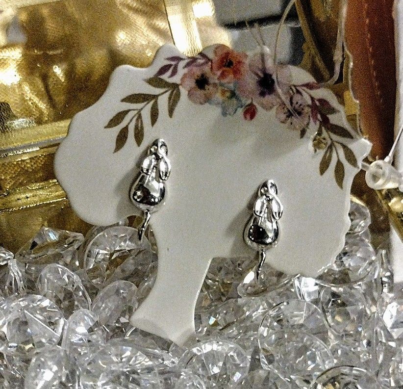 925 Sterling Silver Stud Mouse Earrings