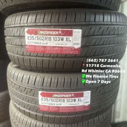 235/50R19 Landspider Set of Tires Installed and Balanced Set de Llantas Nuevas Instaladas y Balanceadas