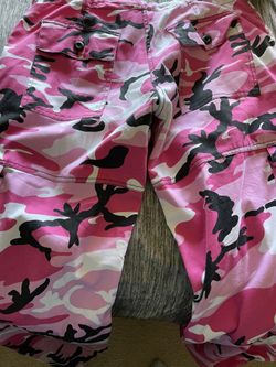 Pink cargo pants