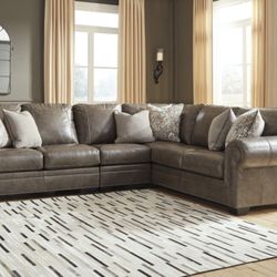 Roleson Quarry Leather RAF Sectional


