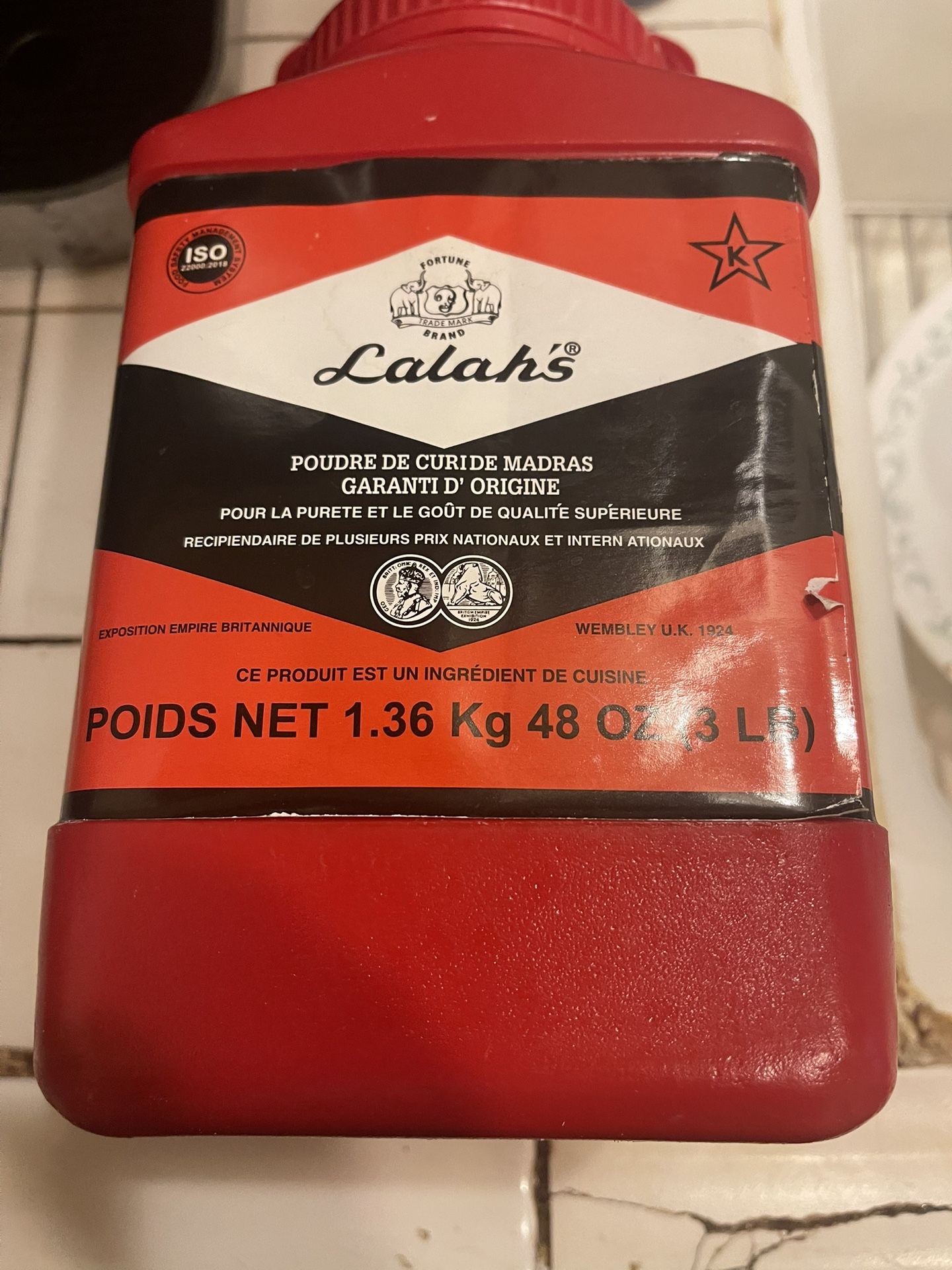 Lalah Madras Curry Powder 3lbs