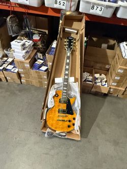 Les Paul Style Electric Guitar Flame Top
