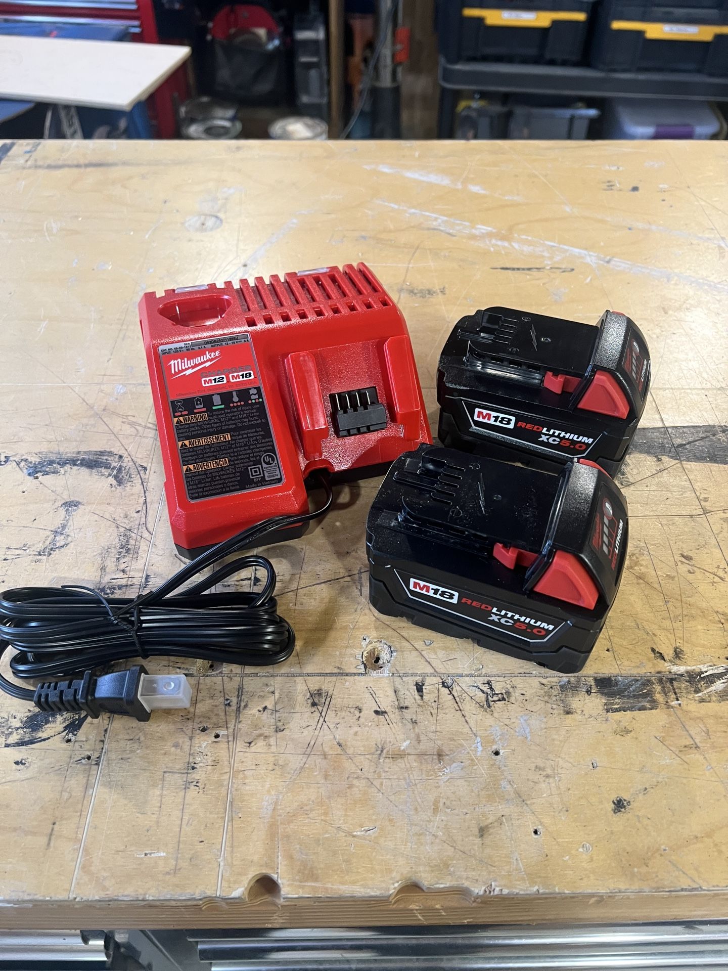 M18 Impact Two Brand New 5.0 Batteries And Charger Milwaukee
