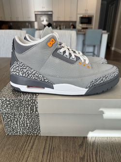 Air Jordan 3 Silver/Sport Red - LT Graphite