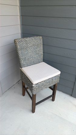 Woven Seagrass Chairs with Cushion