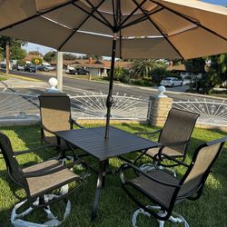 brand new patio table set with umbrella