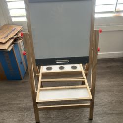 Kids Art Easel - Whiteboard/Blackboard/Paper Roll