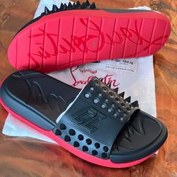 Red buttom men slides