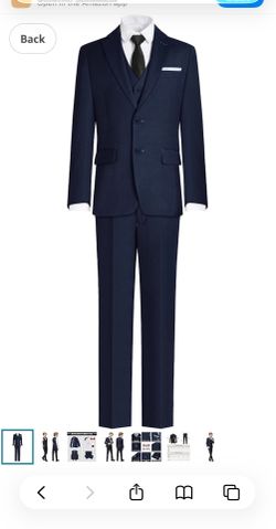 Navy size 14 boy five piece suit