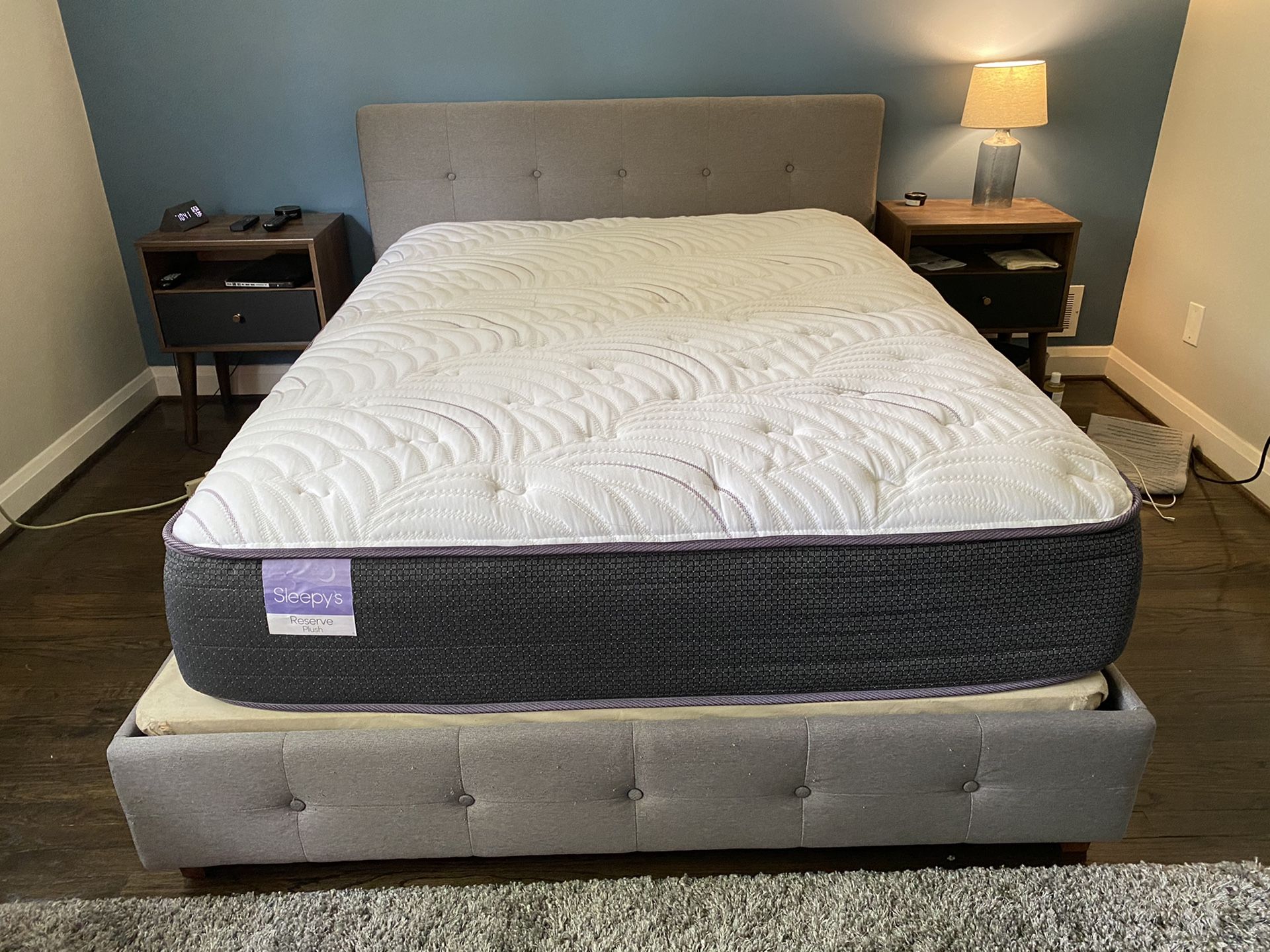 Queen Mattress and Bed Frame (with bunkie board)