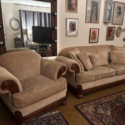 Vintage Couch And Chair Set