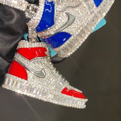 925 Silver Moissanite Diamond Pendant 