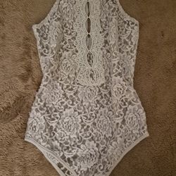 White Lace Bodysuit